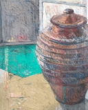 Oil Jar and Green paper