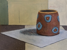 Ceramic Pot with Blue Rings II